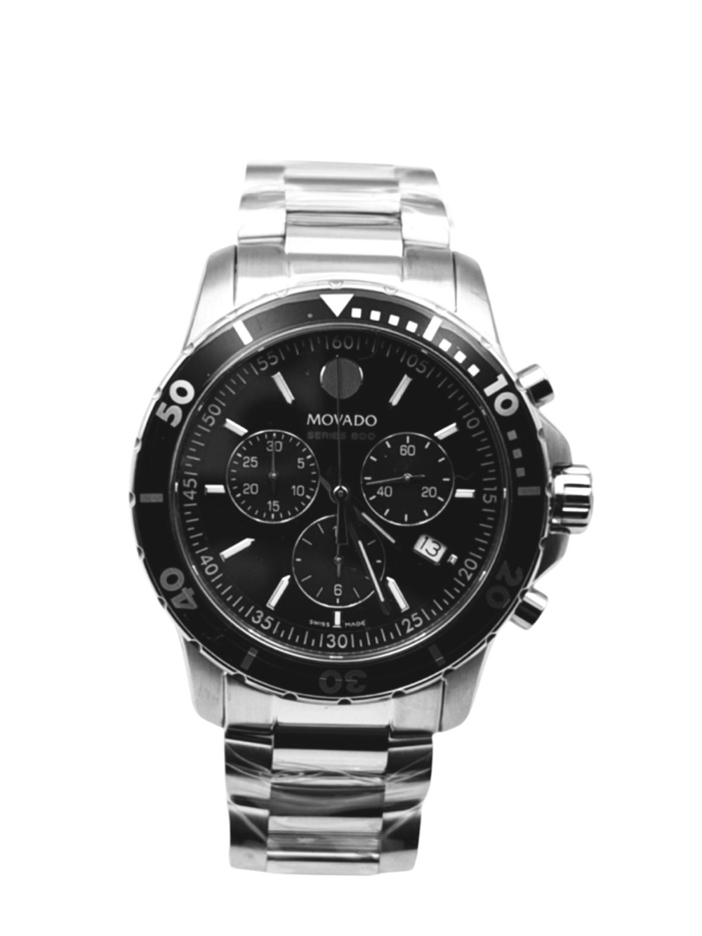 NEW Full Set Movado Series 800 Chrono Mens Steel 42mm